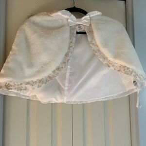 Disney Girls White and Gold Princess Cape